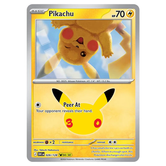 Pokemon - 30th Celebration - Pikachu - 026/128