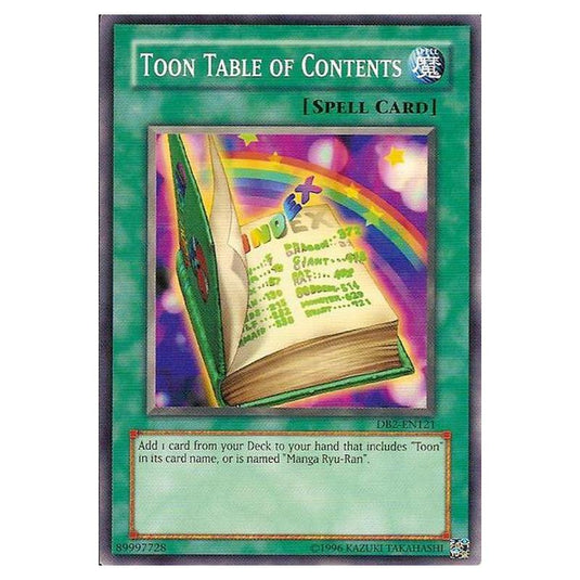 Yu-Gi-Oh! - Dark Beginning 2 - Toon Table of Contents (Common) DB2-EN121
