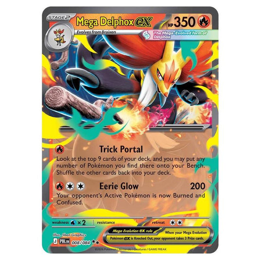 Pokemon - Mega Evolution - Pitch Black - Mega Delphox ex - 008/084