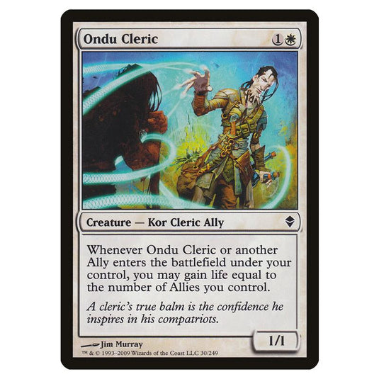 Magic The Gathering - Zendikar - Ondu Cleric - 30/249 (Foil)