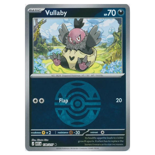 Pokemon - Mega Evolution - Ascended Heroes - Ball & Rocket Reverse Holo - Vullaby - 138/217