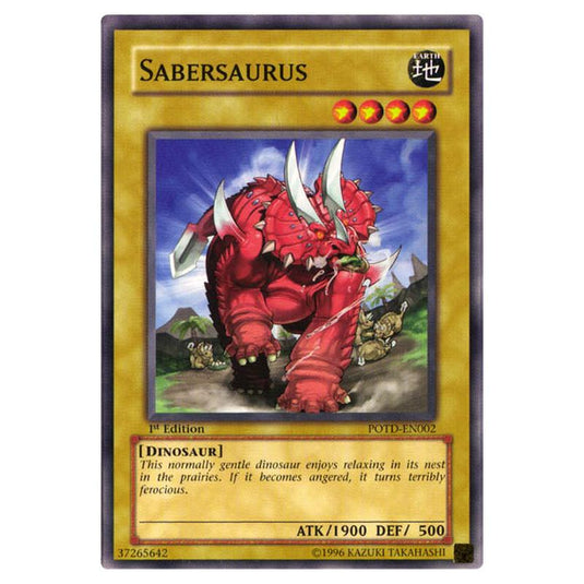 Yu-Gi-Oh! - Power of the Duelist - Sabersaurus (Common) POTD-EN002