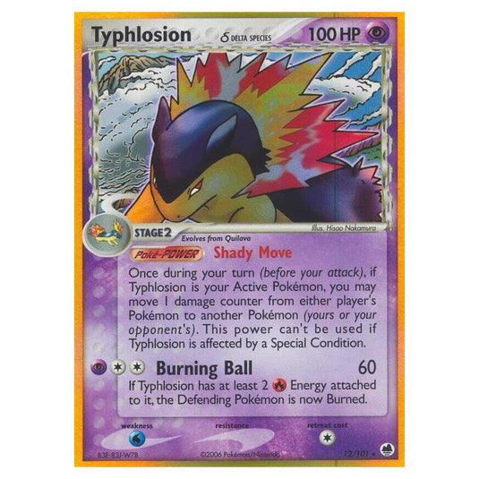 Pokemon - EX Dragon Frontiers - Typhlosion δ Delta Species - 012