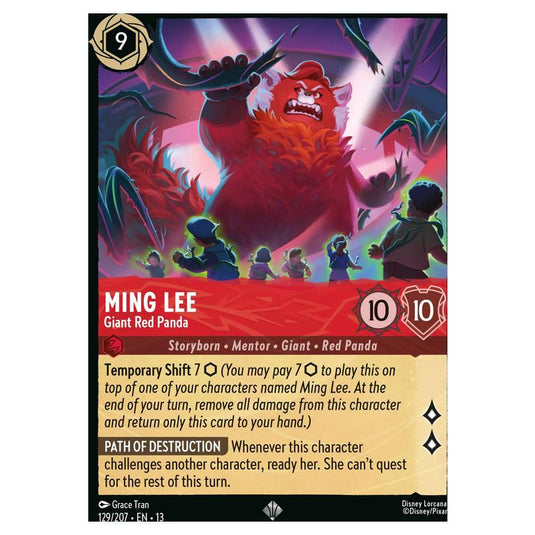 Lorcana - Attack of the Vine! - Ming Lee - Giant Red Panda (Super Rare) - 129/207