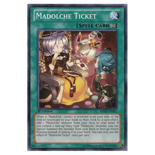 Yu-Gi-Oh! - Abyss Rising - Madolche Ticket (Common) ABYR-EN061