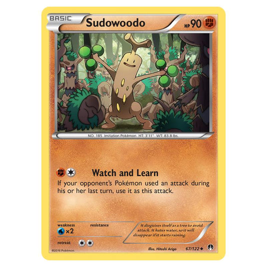 Pokemon - XY - Breakpoint - Sudowoodo - 67/122 (Reverse Holo)