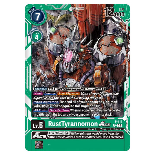 Digimon Card Game - Anniversary Promos - RustTyrannomon Ace - P-113