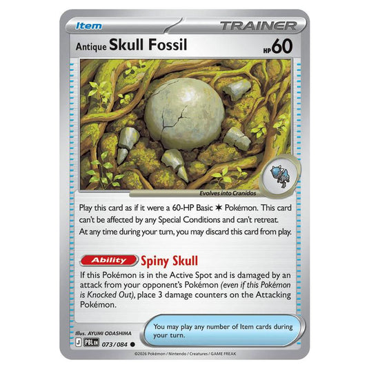 Pokemon - Mega Evolution - Pitch Black - Antique Skull Fossil - 073/084