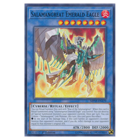 Yu-Gi-Oh! - 2019 Gold Sarcophagus Tin Mega Pack - Salamangreat Emerald Eagle (Common) MP19-EN179