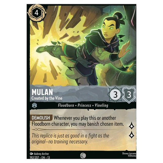 Lorcana - Attack of the Vine! - Mulan - Created by the Vine (Common) - 192/207