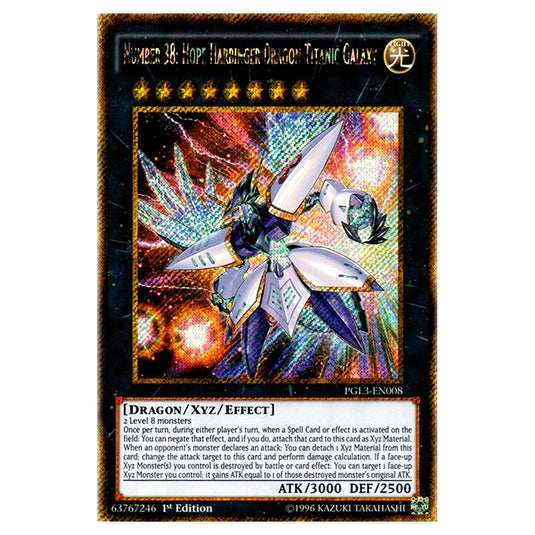 Yu-Gi-Oh! - Premium Gold - Infinite Gold - Number 38: Hope Harbinger Dragon Titanic Galaxy (Gold Secret Rare) PGL3-EN008