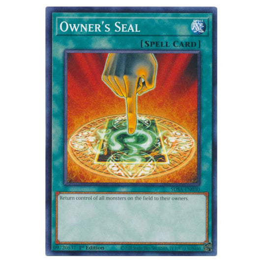 Yu-Gi-Oh! - Structure Deck - Sacred Beasts - Owner's Seal (Common) SDSA-EN030