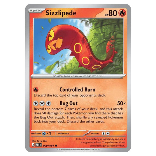 Pokemon - Mega Evolution - Pitch Black - Sizzlipede - 009/084