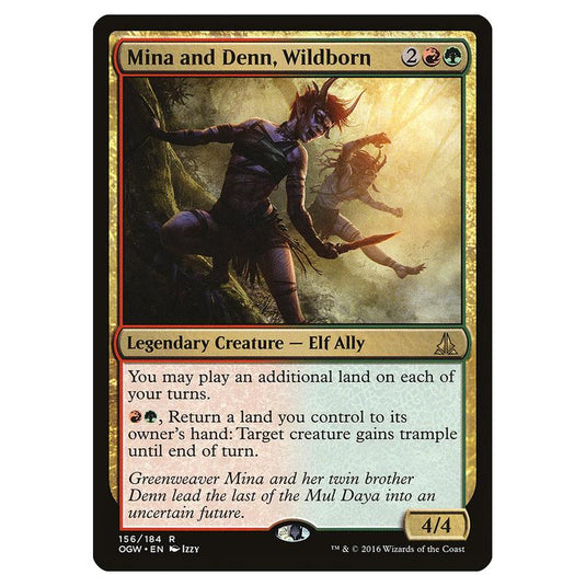 Magic the Gathering - Oath of the Gatewatch - Mina and Denn, Wildborn - 156/184