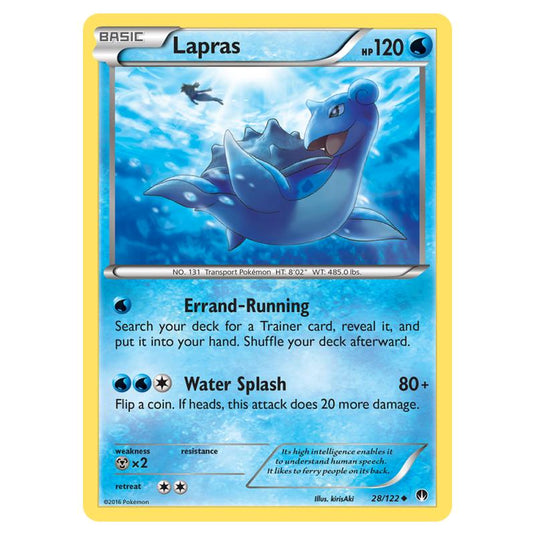 Pokemon - XY - Breakpoint - Lapras - 28/122 (Reverse Holo)