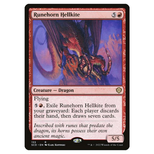 Magic the Gathering - Starter Commander Decks - Runehorn Hellkite - 155