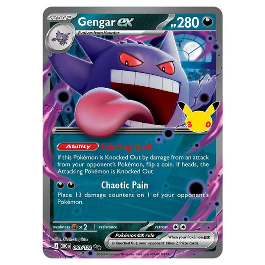 Pokemon - 30th Celebration - Gengar ex - 090/128