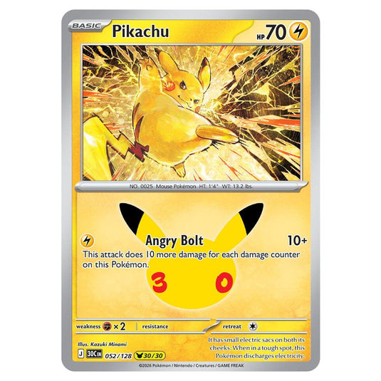 Pokemon - 30th Celebration - Pikachu - 052/128