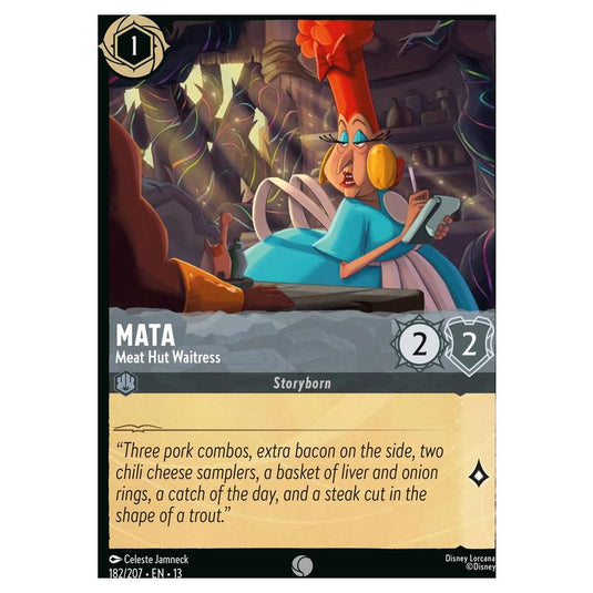 Lorcana - Attack of the Vine! - Mata - Meat Hut Waitress (Common) - 182/207