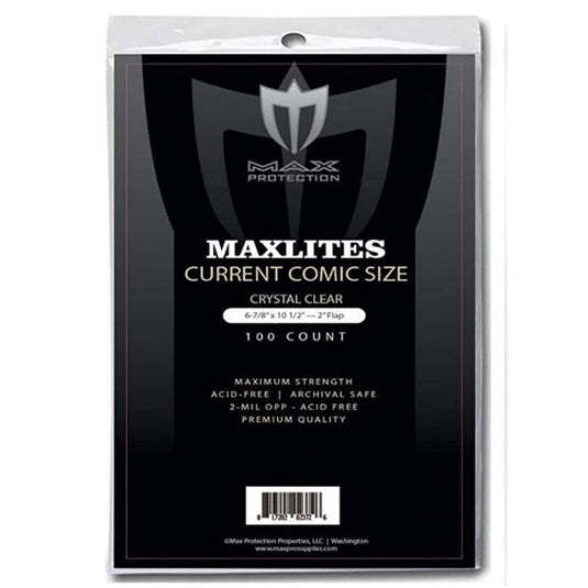 MaxLites - Protective Sleeves - Modern Comic Size (100 Count)