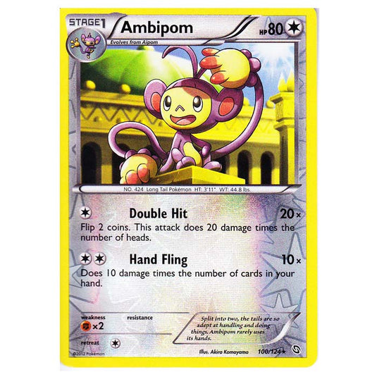 Pokemon - Black & White - Dragons Exalted - (Reverse Holo) Ambipom - 100/124