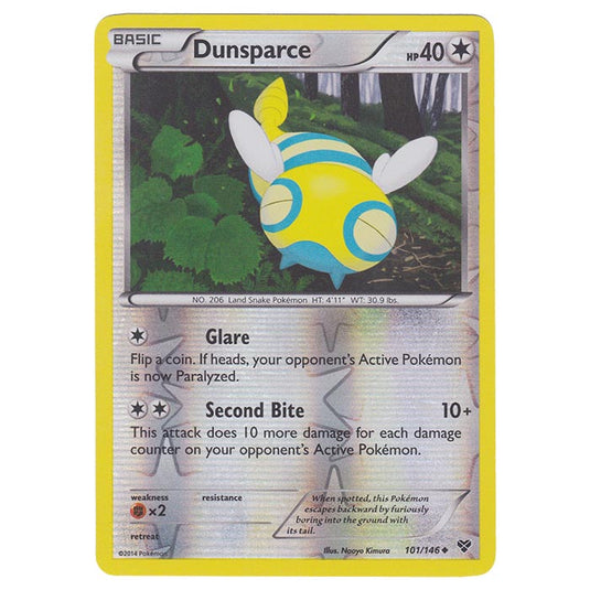 Pokemon - XY Base Set - (Reverse Holo) Dunsparce - 101/146