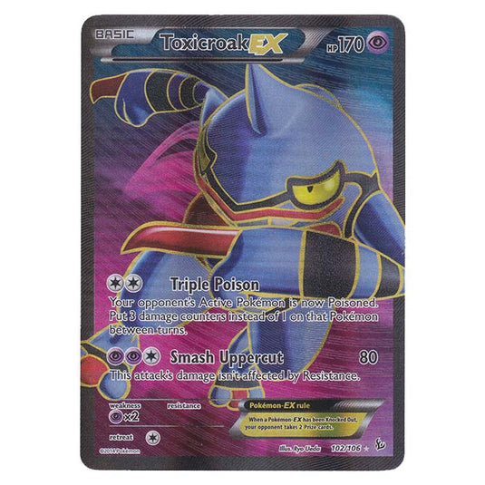 Pokemon - XY - Flashfire - Toxicroak-EX Full-Art - 102/106