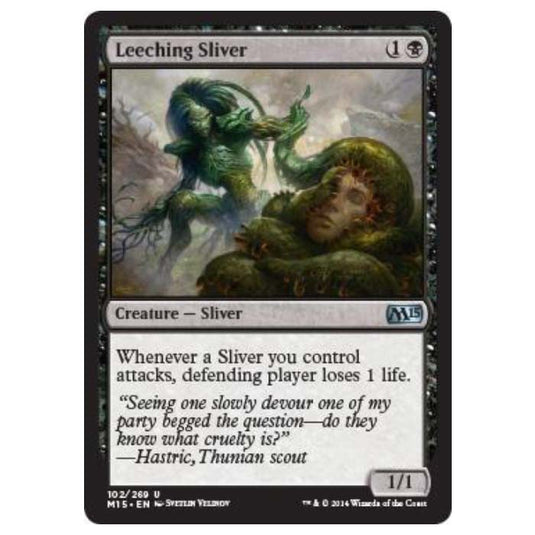 Magic the Gathering - M15 Core Set - Leeching Sliver - 102/269