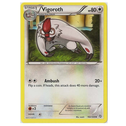 Pokemon - Black & White - Dragons Exalted - Vigoroth - 102/124