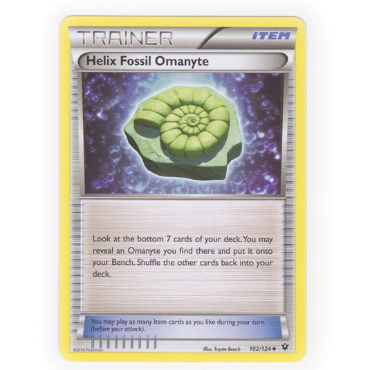 Pokemon - XY - Fates Collide - Helix Fossil Omanyte - 102/124