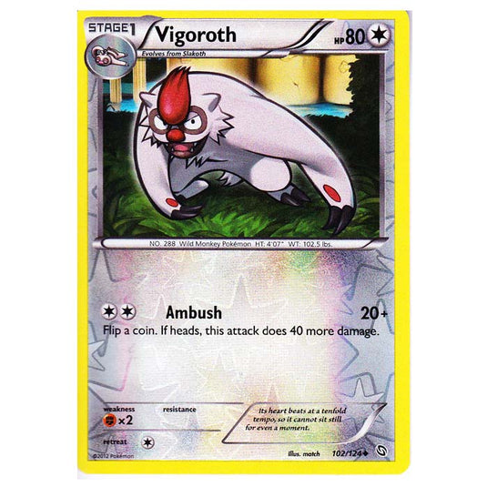 Pokemon - Black & White - Dragons Exalted - (Reverse Holo) Vigoroth - 102/124