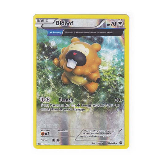 Pokemon - XY Primal Clash - (Reverse Holo) - Bidoof - 117/160 Pokemon - XY Primal Clash - (Reverse Holo) - Bidoof - 117/160