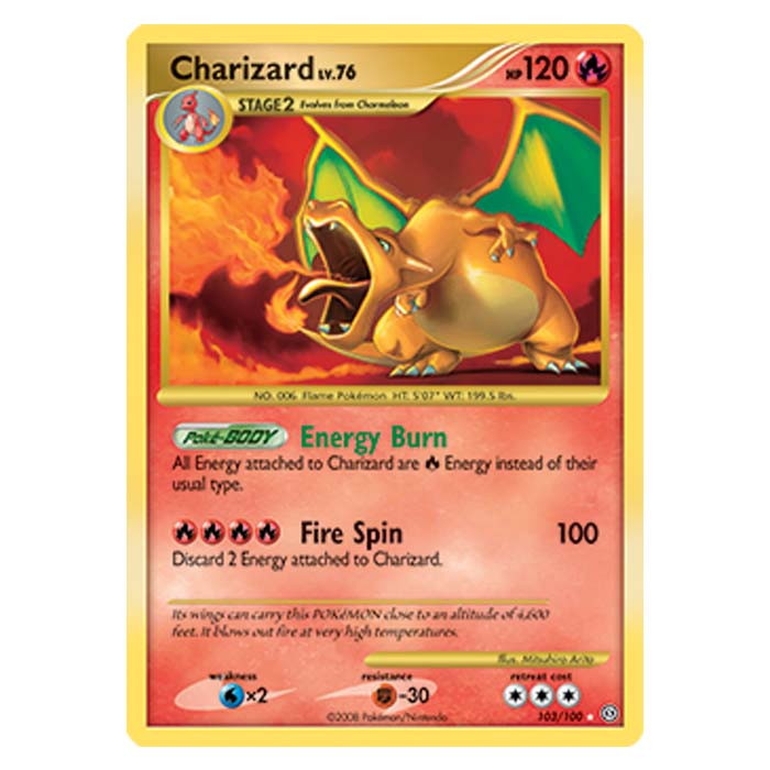 Dimind Charizard Pokemon - Diamond And Pearl Stormfront - Charizard - 103/100