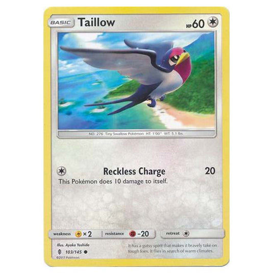 Pokemon - Sun & Moon - Guardians Rising - Taillow - 103/145