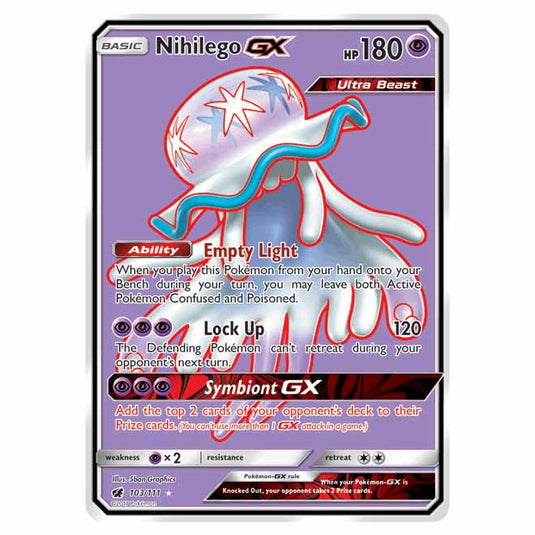 Pokemon - Sun & Moon - Crimson Invasion - Nihilego-GX (Full-Art) - 103/111