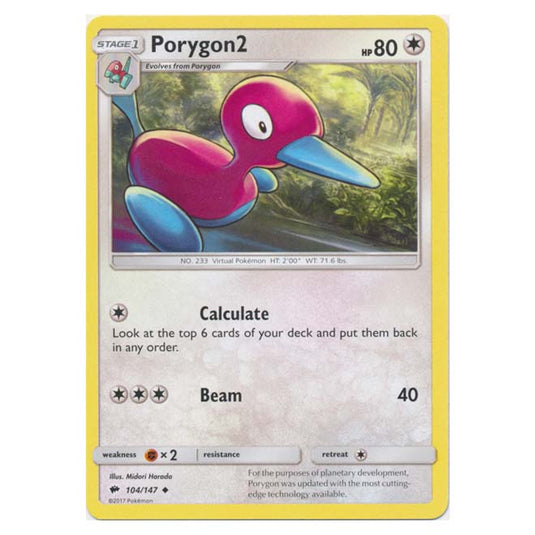 Pokemon - Sun & Moon - Burning Shadows - Porygon2 - 104/147