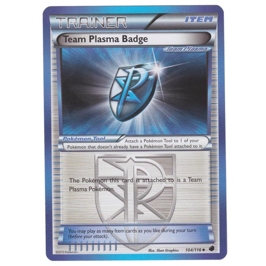 Pokemon - Black & White - Plasma Freeze - Team Plasma Badge - 104/116