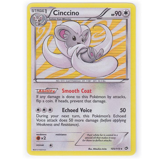 Pokemon - Black & White - Legendary Treasures - Cinccino - 105/113