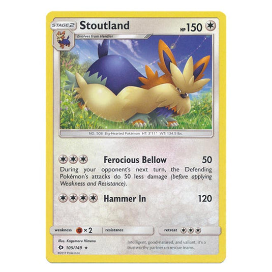 Pokemon - Sun & Moon - Base Set - Stoutland - 105/149