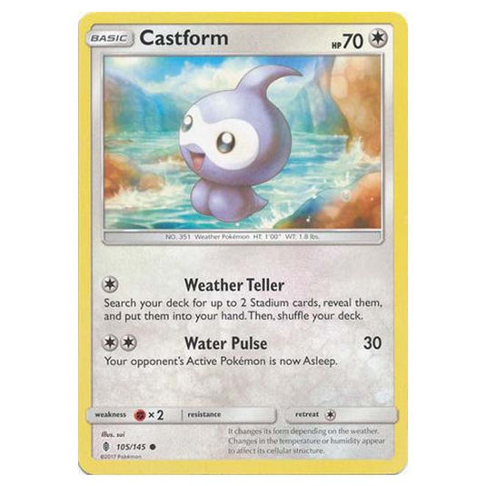 Pokemon - Sun & Moon - Guardians Rising - Castform - 105/145