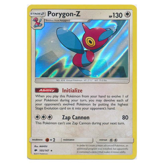 Pokemon - Sun & Moon - Burning Shadows - Porygon-Z - 105/147