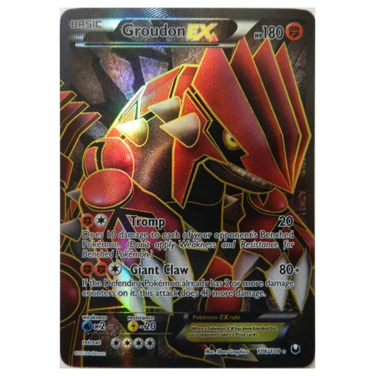 Pokemon - Black & White - Dark Explorers - Groudon-EX Full-Art - 106/108