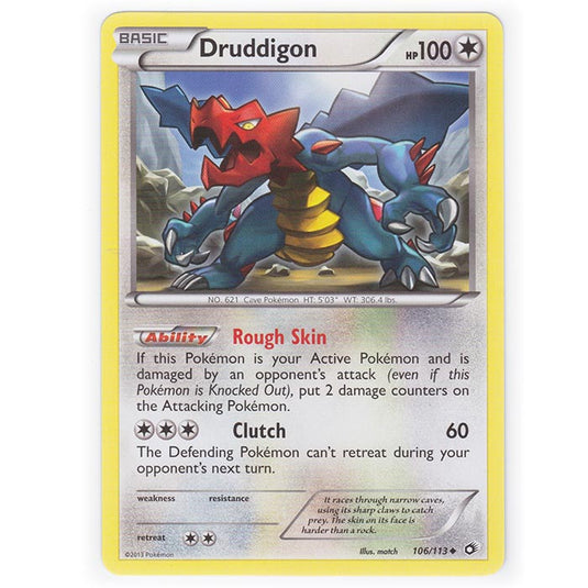 Pokemon - Black & White - Legendary Treasures - Druddigon - 106/113