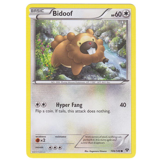 Pokemon - XY Base Set - Bidoof - 106/146