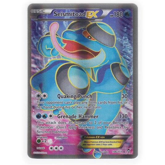 Pokemon - XY Furious Fists - Seismitoad FullArt EX - 106/111