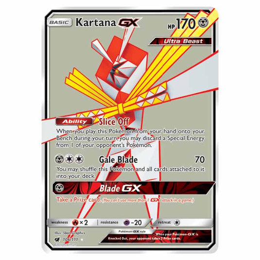 Pokemon - Sun & Moon - Crimson Invasion - Kartana-GX (Full-Art) - 106/111