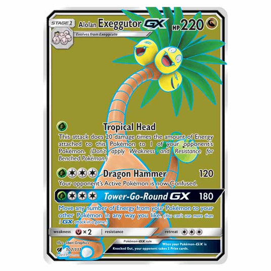 Pokemon - Sun & Moon - Crimson Invasion - Alolan Exeggutor-GX (Full-Art) - 107/111