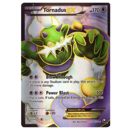 Pokemon - Black & White - Dark Explorers - Tornadus-EX Full-Art - 108/108