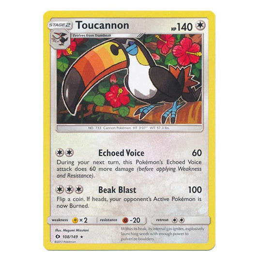 Pokemon - Sun & Moon - Base Set - Toucannon - 108/149