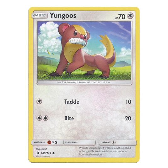 Pokemon - Sun & Moon - Base Set - Yungoos - 109/149